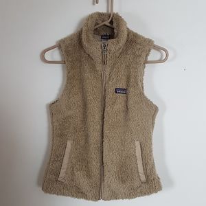 Fuzzy Tan Patagonia Fleece Vest - Womens XS